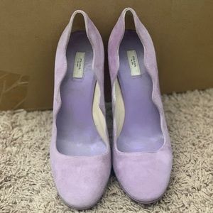 PRADA Seude Heels Size 37.5 -Light Purple/Lavender